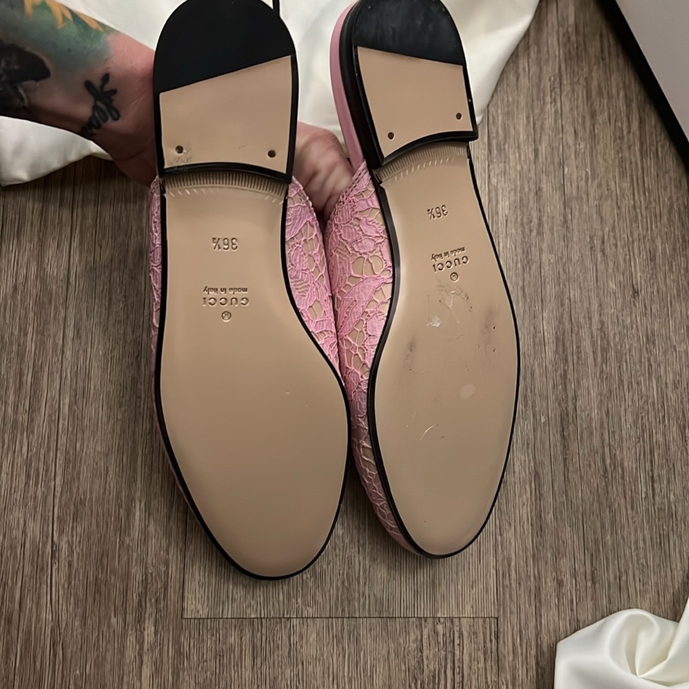 Brand new Gucci pink lace princetown slide 36.5 - Picture 4 of 8